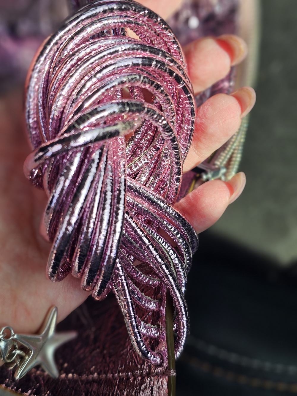 Cult Gaia Metallic Pink Shoulder Bag - Picture 5 of 9